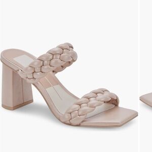 Dolce Vita Braided Double-Strap Block Heel Sandal - Blush
